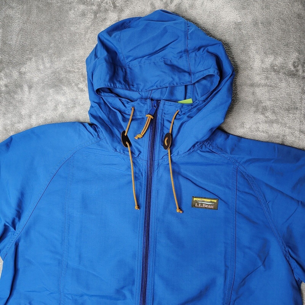LL Bean Mountain Classic Anorak Jacket Men's‎ Large Regatta Blue Hooded NWOT - Picture 2 of 13
